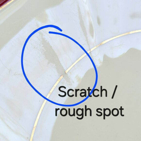 Wedgwood Empress Ruby Square Cake Plate, Burgundy Red Border Scalloped Edge - Picture 6 of 9